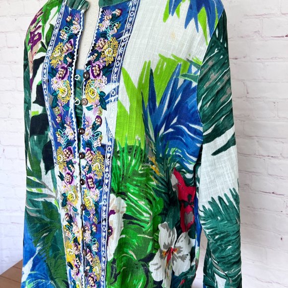 Soft Surroundings - Tunic Floral with Beading - PXL Petite XL - Picture 7 of 14